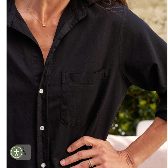 Frank & Eileen Famous Denim Rory Maxi Shirtdress Dress In Black Size Small - Picture 6 of 14